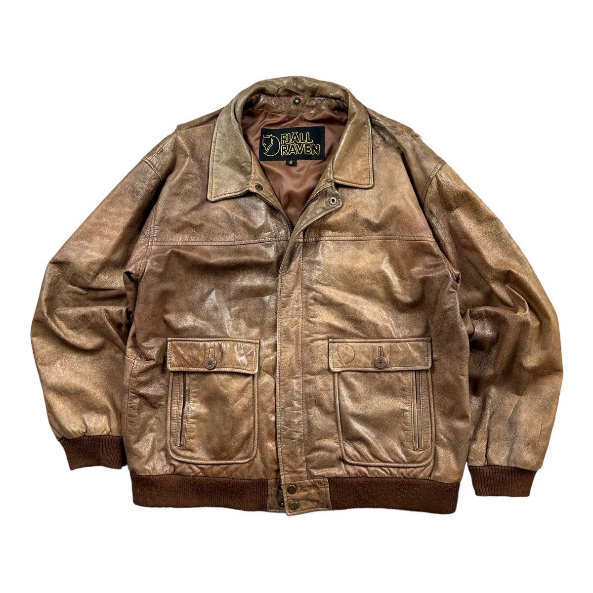 FJALLRAVEN M1 LEATHER JACKET PILOT BOMBER 90S MILITARY - Main Image