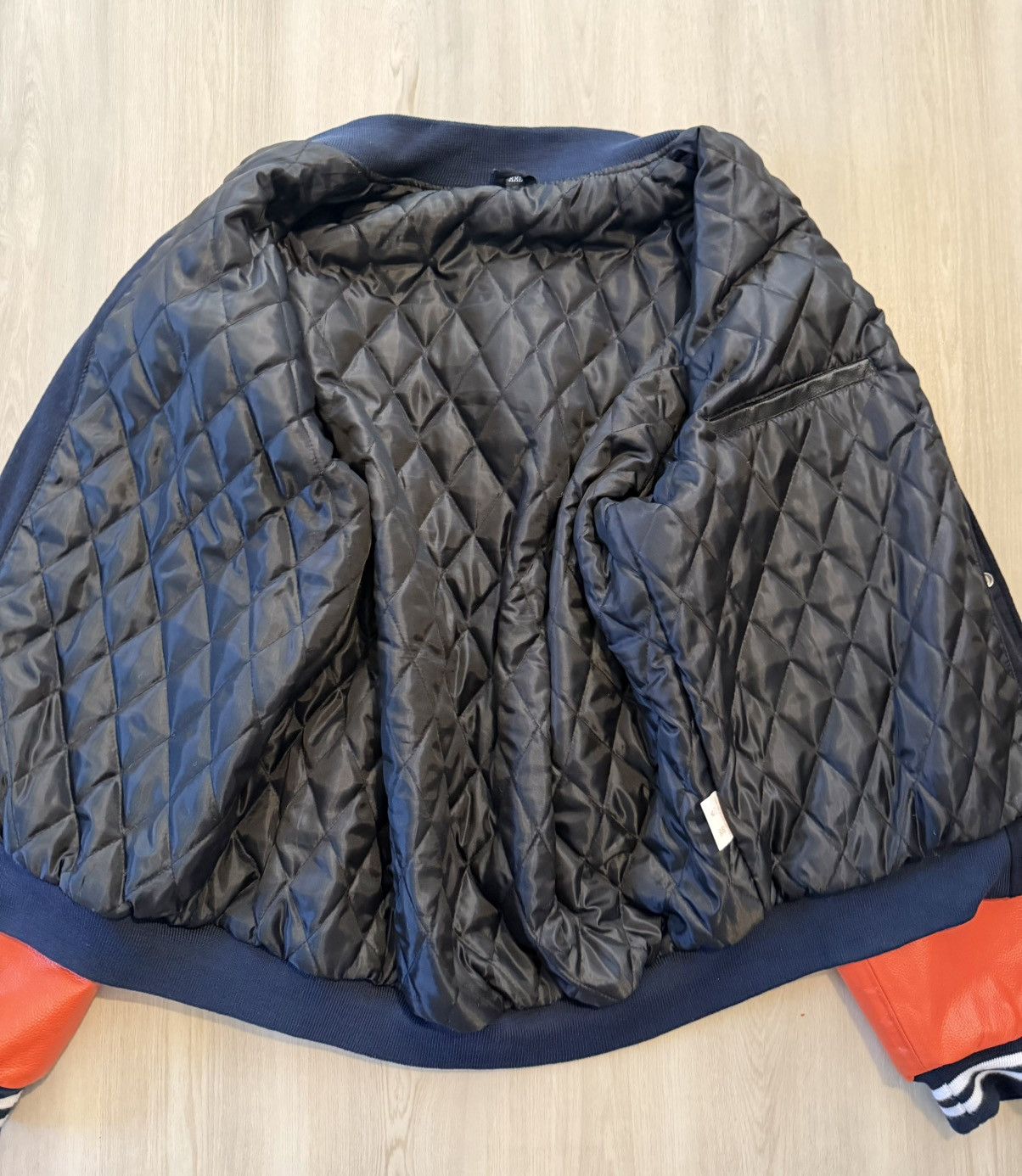 Vintage Vintage Wool Varsity Bomber Broncos Faux Leather Sleeves 2X Size US XXL / EU 58 / 5 - 13 Thumbnail