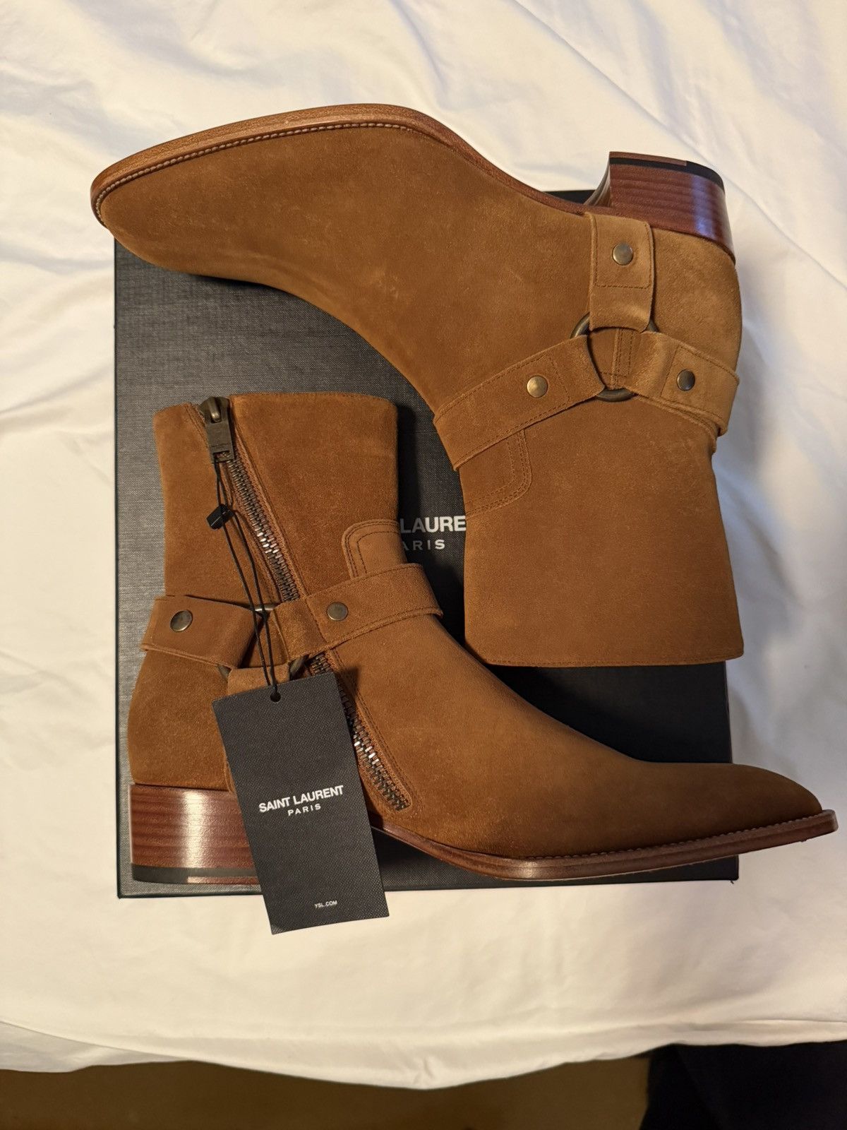 Saint Laurent Paris BNWT FW13 Ochre Harness Boot Size US 9.5 / EU 42-43 - 1 Thumbnail