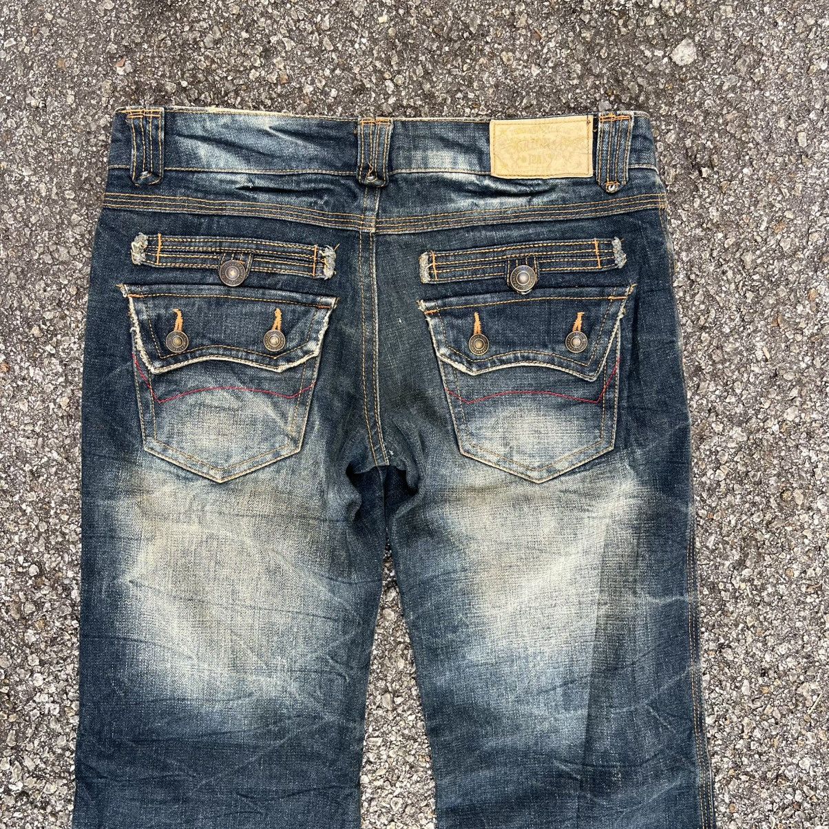 Japanese Brand SUPER FLARE JEANS JAPANESE DENIM BOOT CUT PANT Size 27" / US 4 / IT 40 - 13 Thumbnail