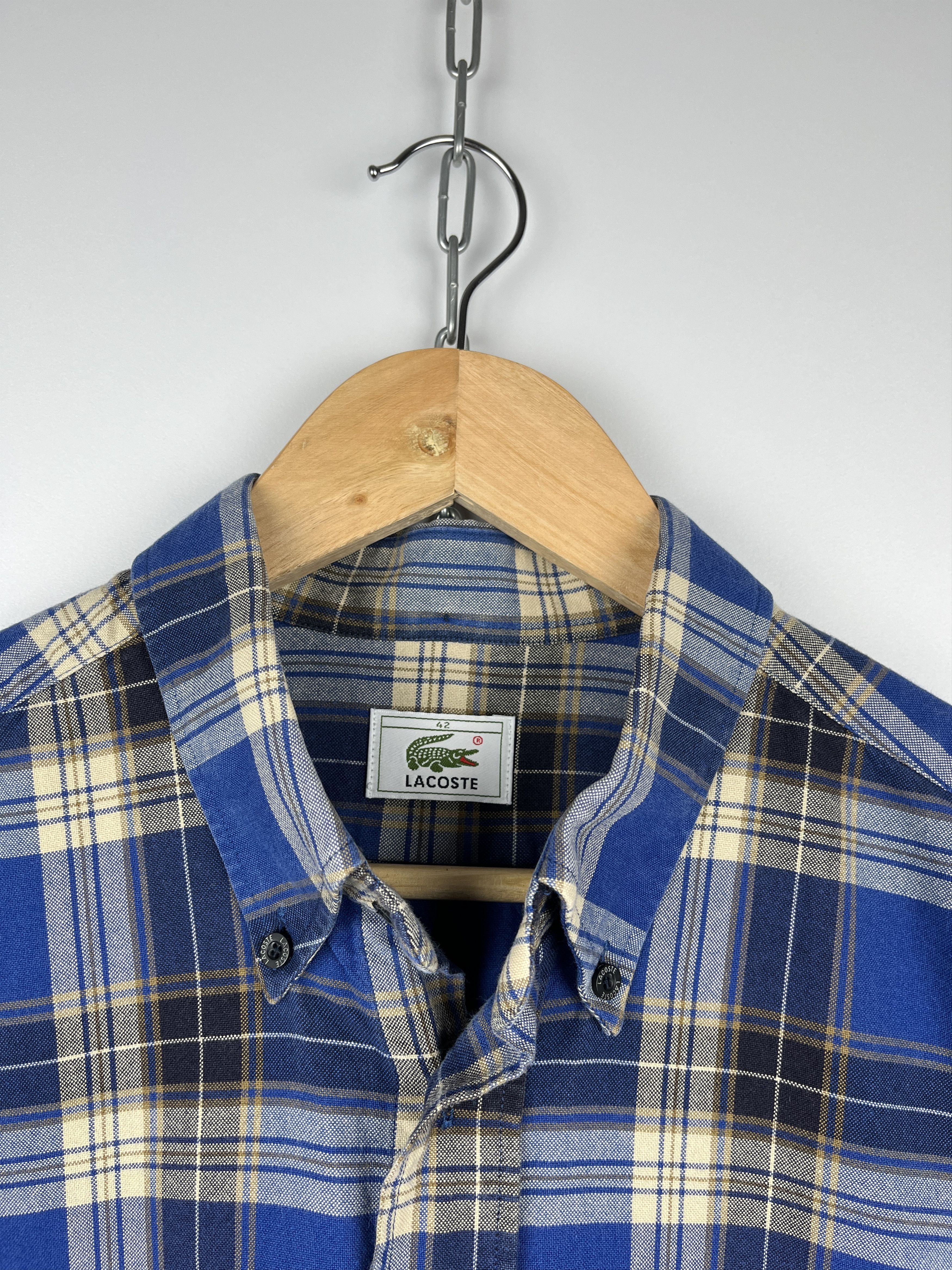 Lacoste 90's Lacoste Vintage Long Sleeve Check Shirt fits to L-XL Size US L / EU 52-54 / 3 - 4 Thumbnail