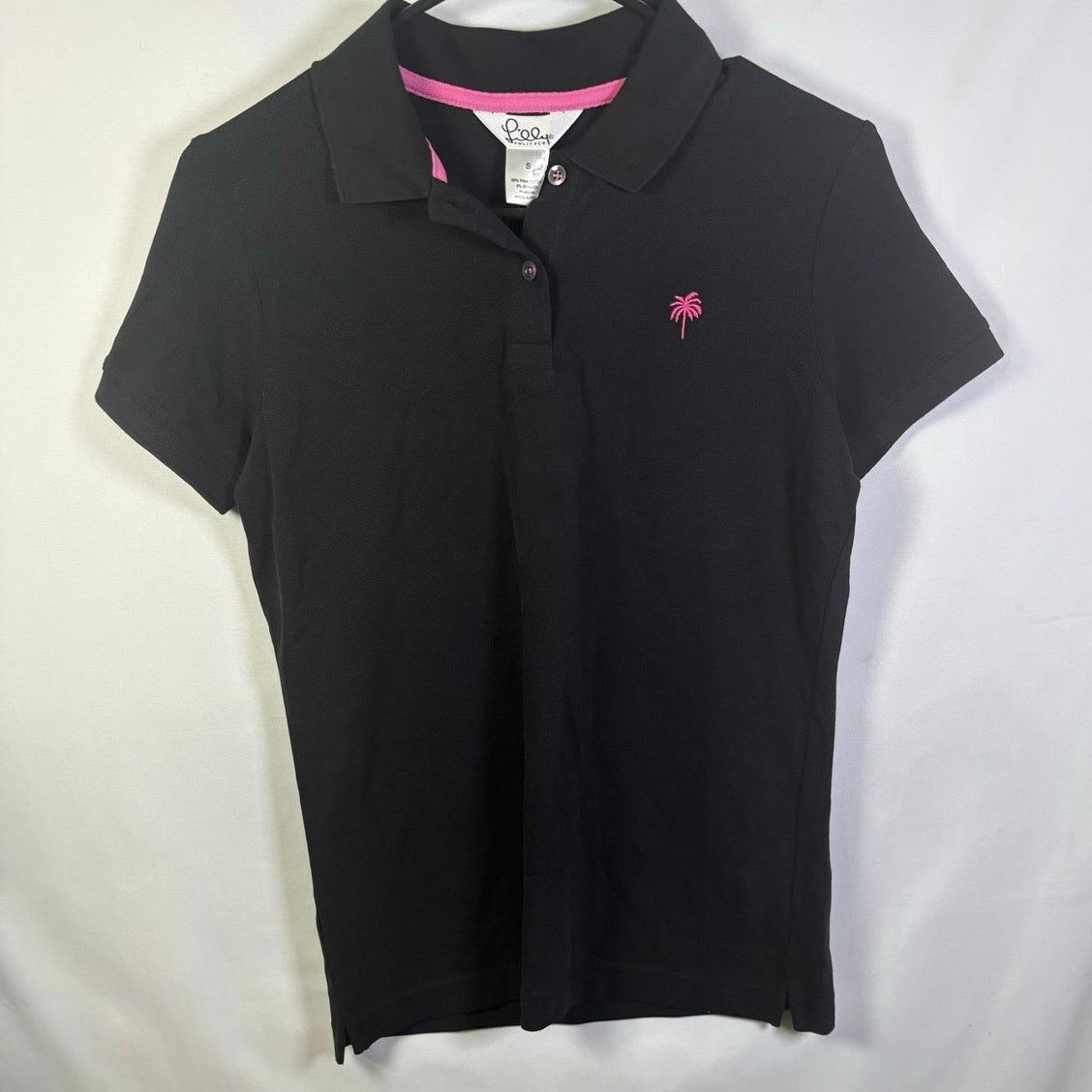 Lilly Pulitzer 1045 NWT SZ S Lilly Pulitzer Women's Polo Golf black Shirt Size S / US 4 / IT 40 - 2 Thumbnail