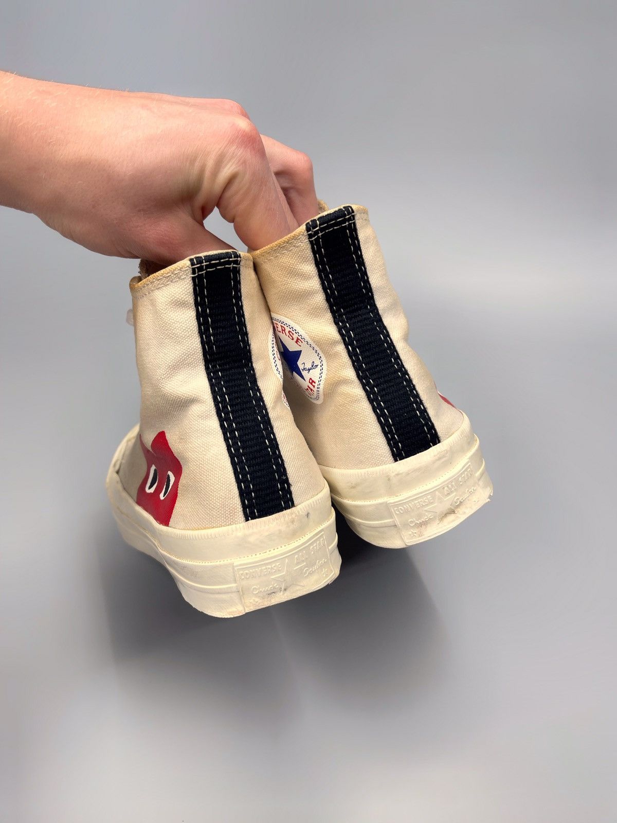 Comme des Garcons × Comme des Garcons PLAY × Converse Comme Des Garcons Play x Converse Hi-Top Sneakers Size US 7.5 / IT 37.5 - 6 Thumbnail