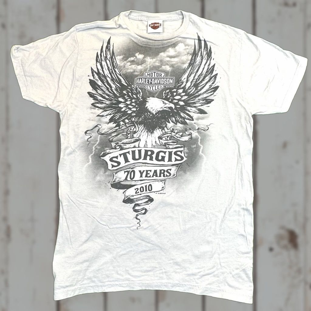 Harley Davidson Harley-Davidson Sturgis 70 Years Eagle Wings Up Storm Y2K Tee Shirt Men's 2XL Size US XXL / EU 58 / 5 - 1 Thumbnail