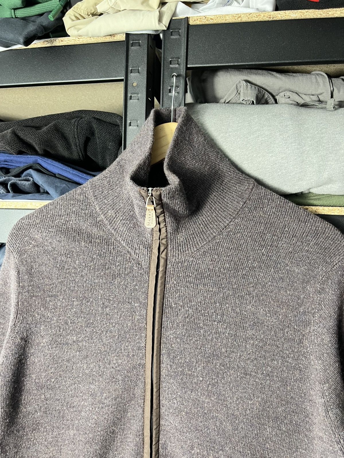 Other Maerz Muenchen Merino Wool Zip Sweater Brown Size L Size US L / EU 52-54 / 3 - 4 Thumbnail