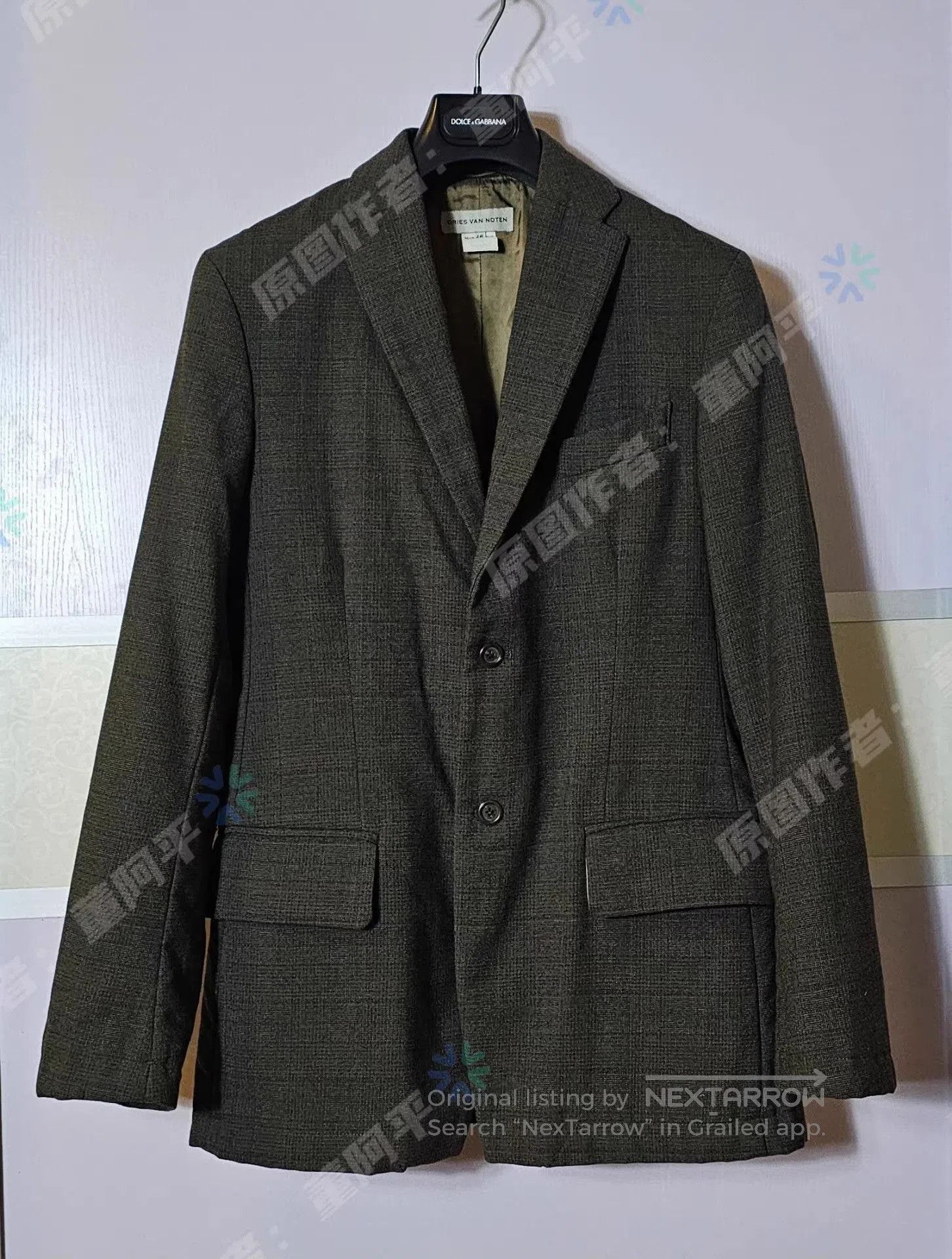 Dries Van Noten Black Plaid Single-Breasted Blazer. Size US M / EU 48-50 / 2 - 1 Thumbnail