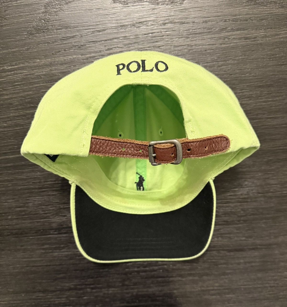 Polo Ralph Lauren Vintage Polo Ralph Lauren Strapback Hat Light Neon Green Size ONE SIZE - 1 Thumbnail