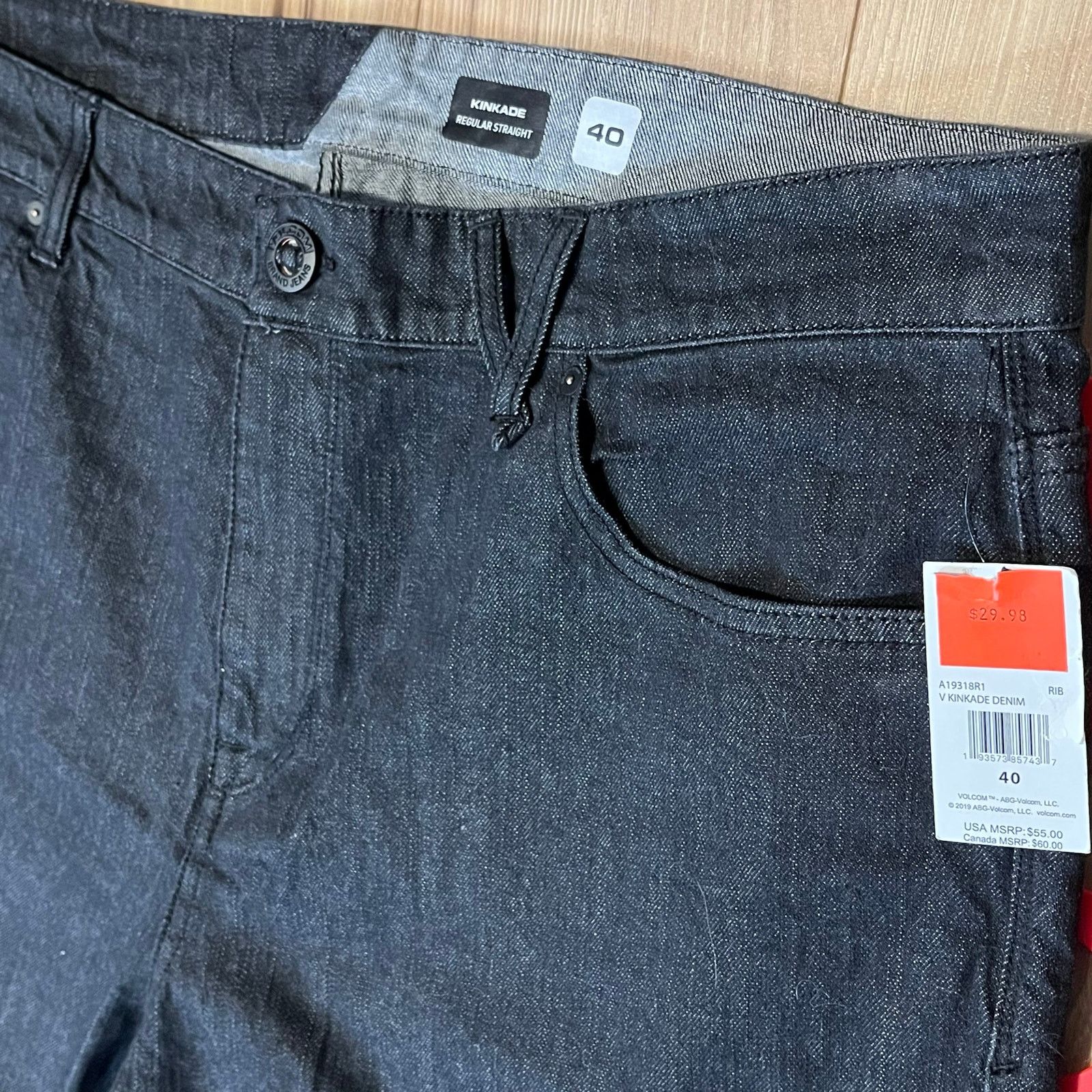 Volcom •NWT• Volcom Denim KINKAGE Dark Blue Jeans • Size 40 Size US 40 / EU 56 - 5 Thumbnail