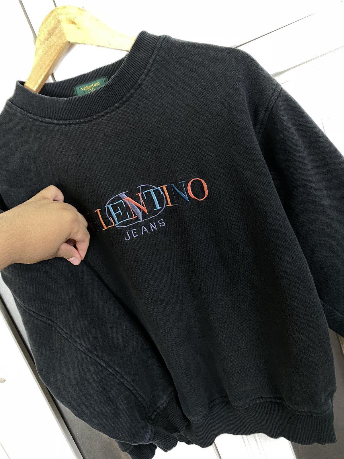 Designer × Valentino × Vintage Vintage Valentino Jeans Sweatshirt Size US S / EU 44-46 / 1 - 4 Thumbnail