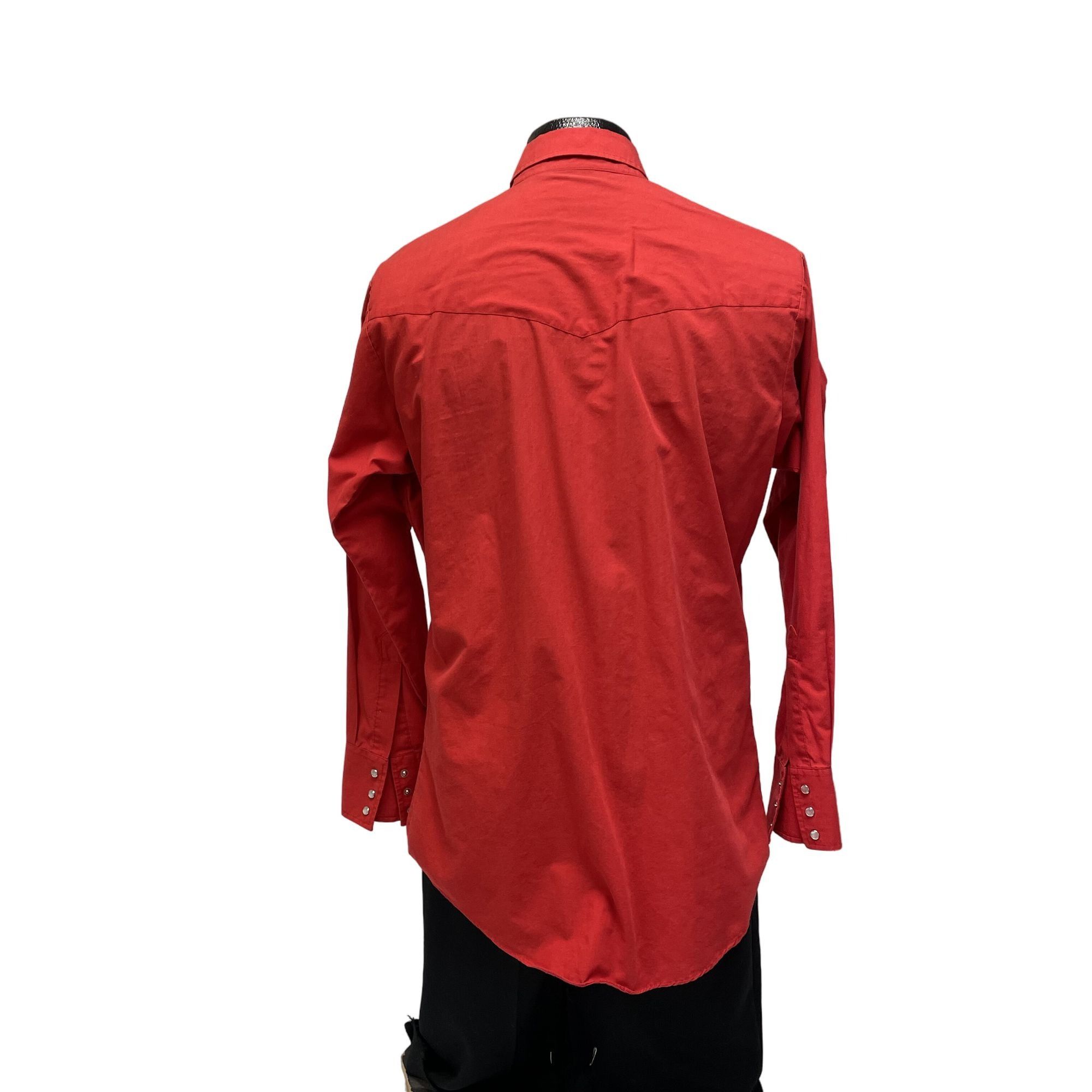 Other Vtg Plains RED Rockabilly PEARL SNAP Cowboy Western Shirt Size US M / EU 48-50 / 2 - 8 Thumbnail