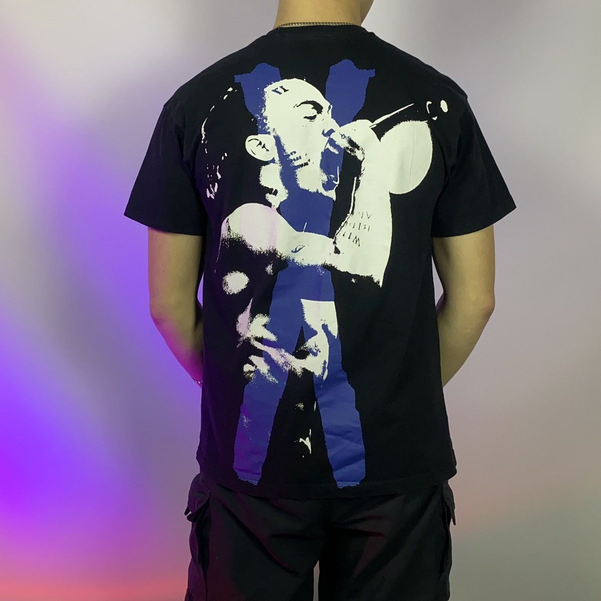 Designer × Pull & Bear XXXTENTACION x Pull & Bear Back Printed Black T-Shirt Size US S / EU 44-46 / 1 - 2 Thumbnail