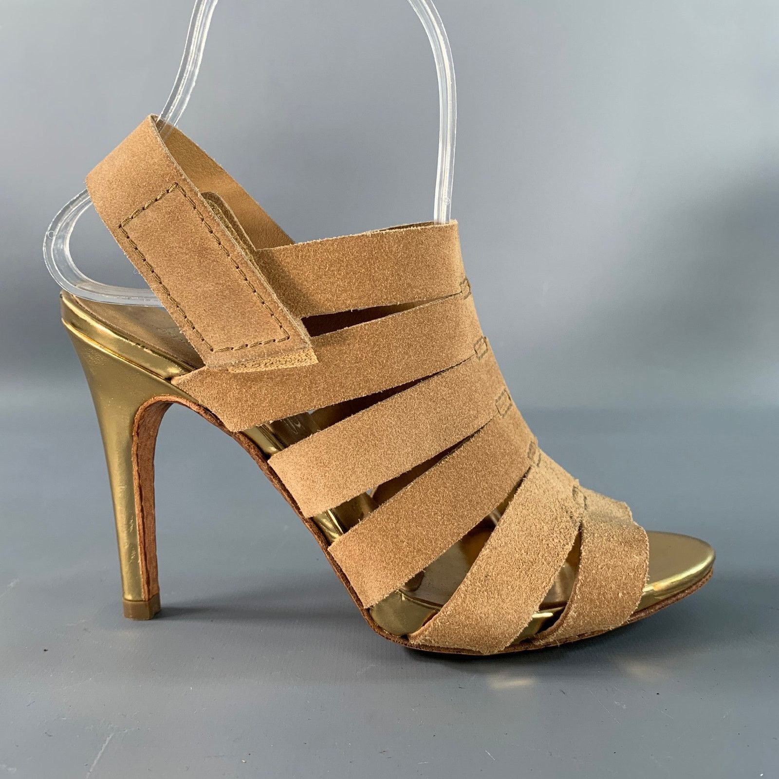 Pedro Garcia PEDRO GARCIA Size 6 Gold Tan Suede Strappy Sandals Size US 6 / IT 36 - 2 Thumbnail