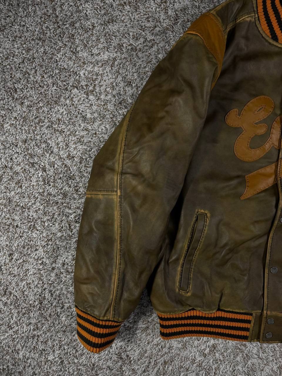 Ecko Unltd. Ecko Unltd Vintage Leather Bomber Jacket Y2K Varsity Size US XL / EU 56 / 4 - 6 Thumbnail