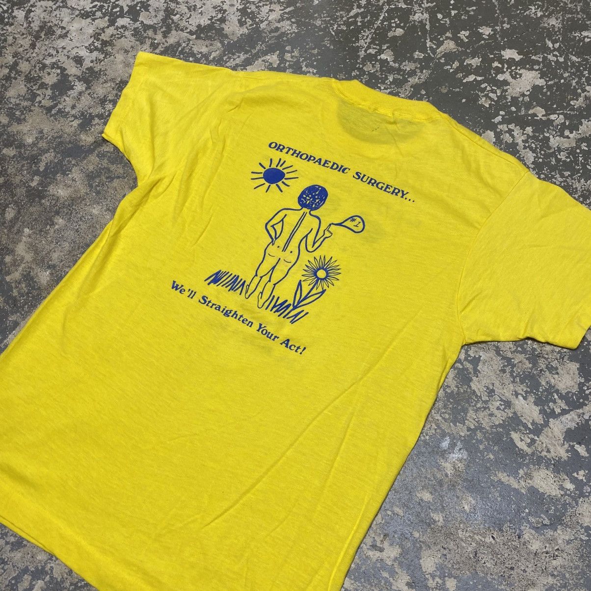 Japanese Brand × Vintage Vintage Orthopedic Surgery Feet Knees Back Funny Tshirt 80s Size US L / EU 52-54 / 3 - 9 Thumbnail