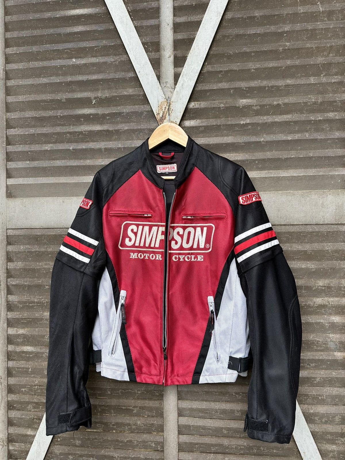 Vintage 👹Vintage Simpson Motorcycle Racing Bomber Jacket Size US M / EU 48-50 / 2 - 9 Thumbnail