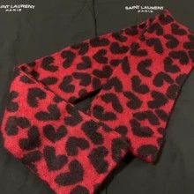 Saint Laurent Paris Saint Laurent 14fw Red Heart Caterpillar Scarf Size ONE SIZE - 3 Thumbnail