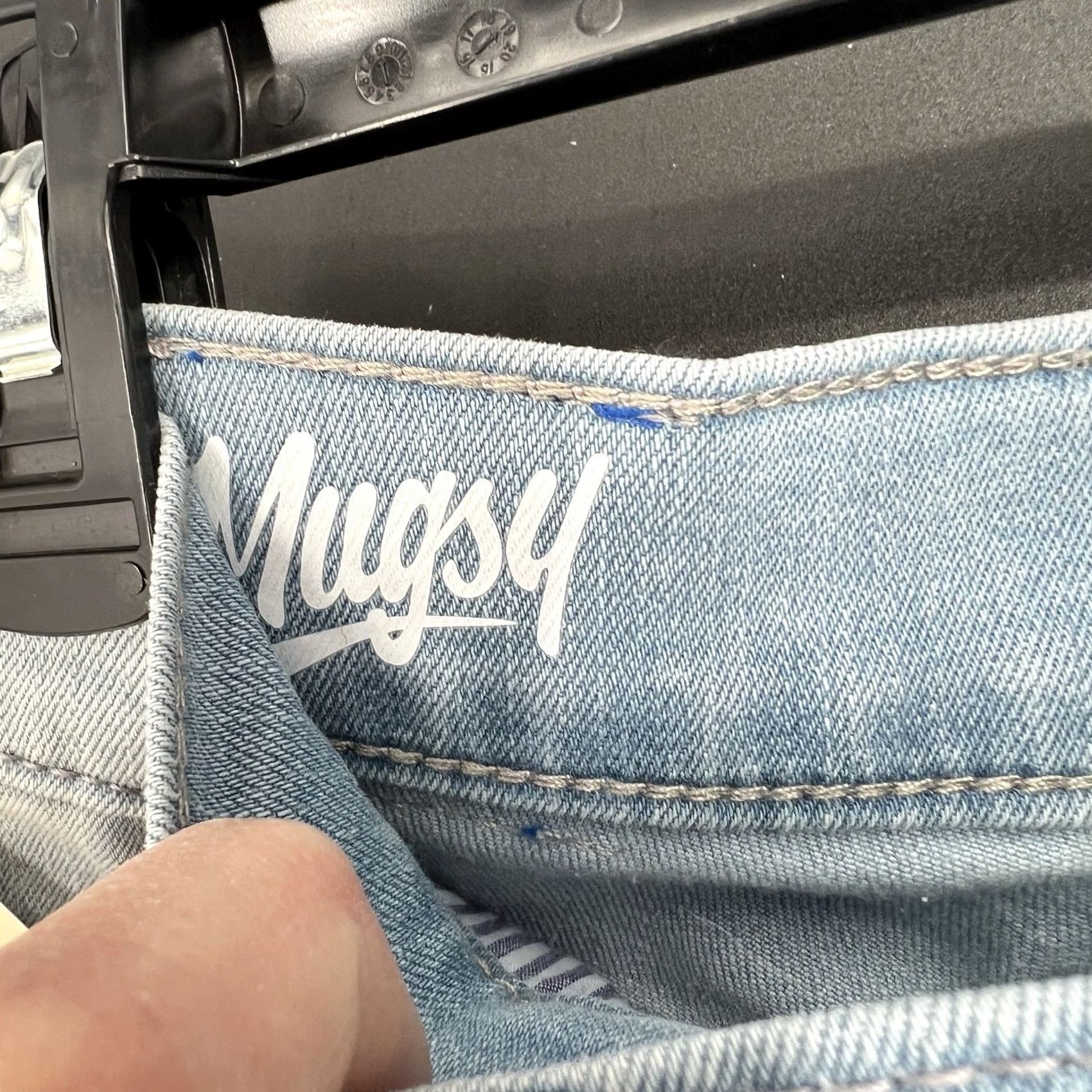 Vintage Mugsy Pants Mens 30 Blue NWT Grands Jeans 30x32 Light Wash Straight Stretch Denim Size US 30 / EU 46 - 5 Thumbnail
