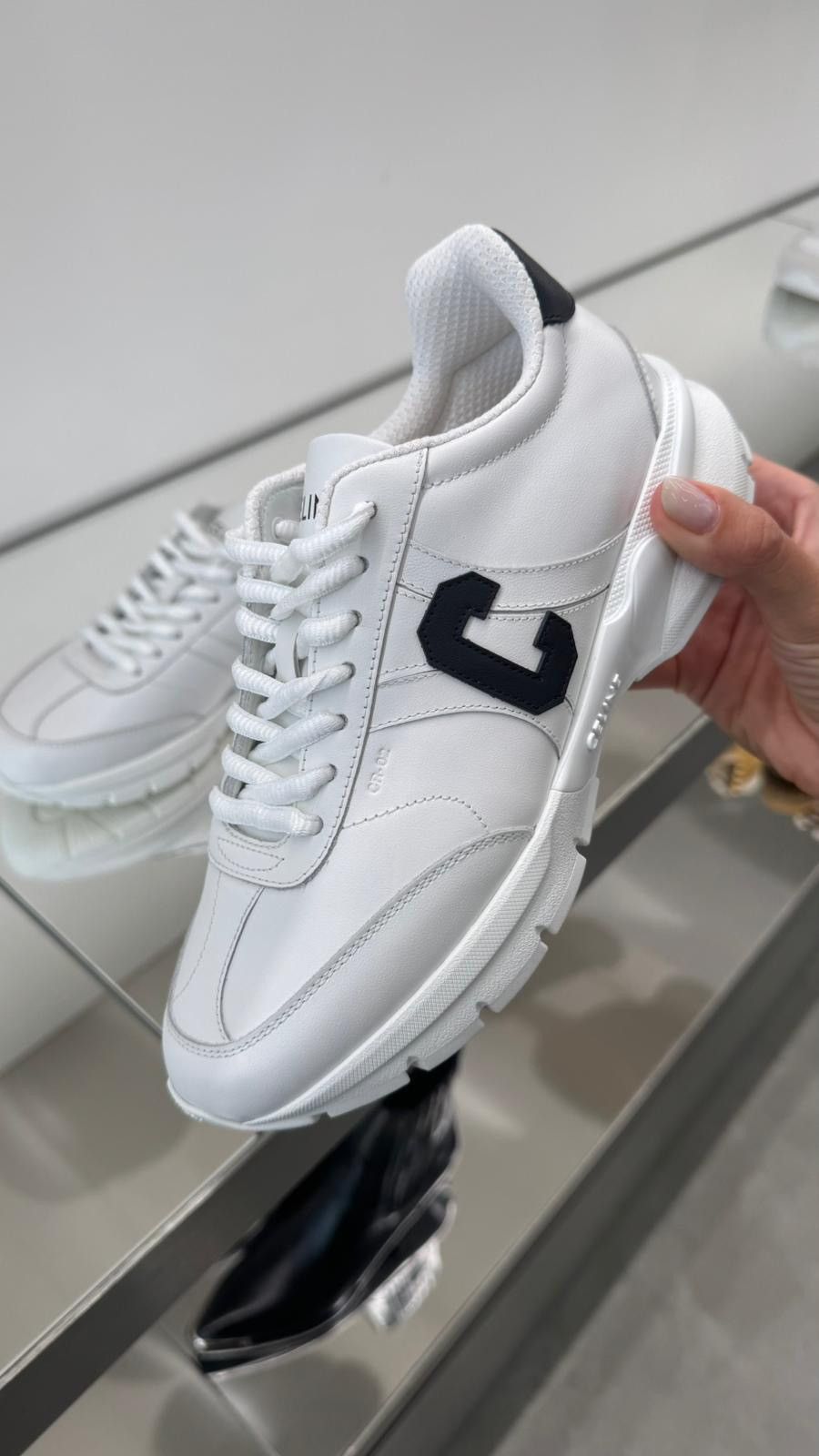 Celine Celine Cr-02 Leather Sneaker Black Logo Size US 6 / IT 36 - 1 Thumbnail