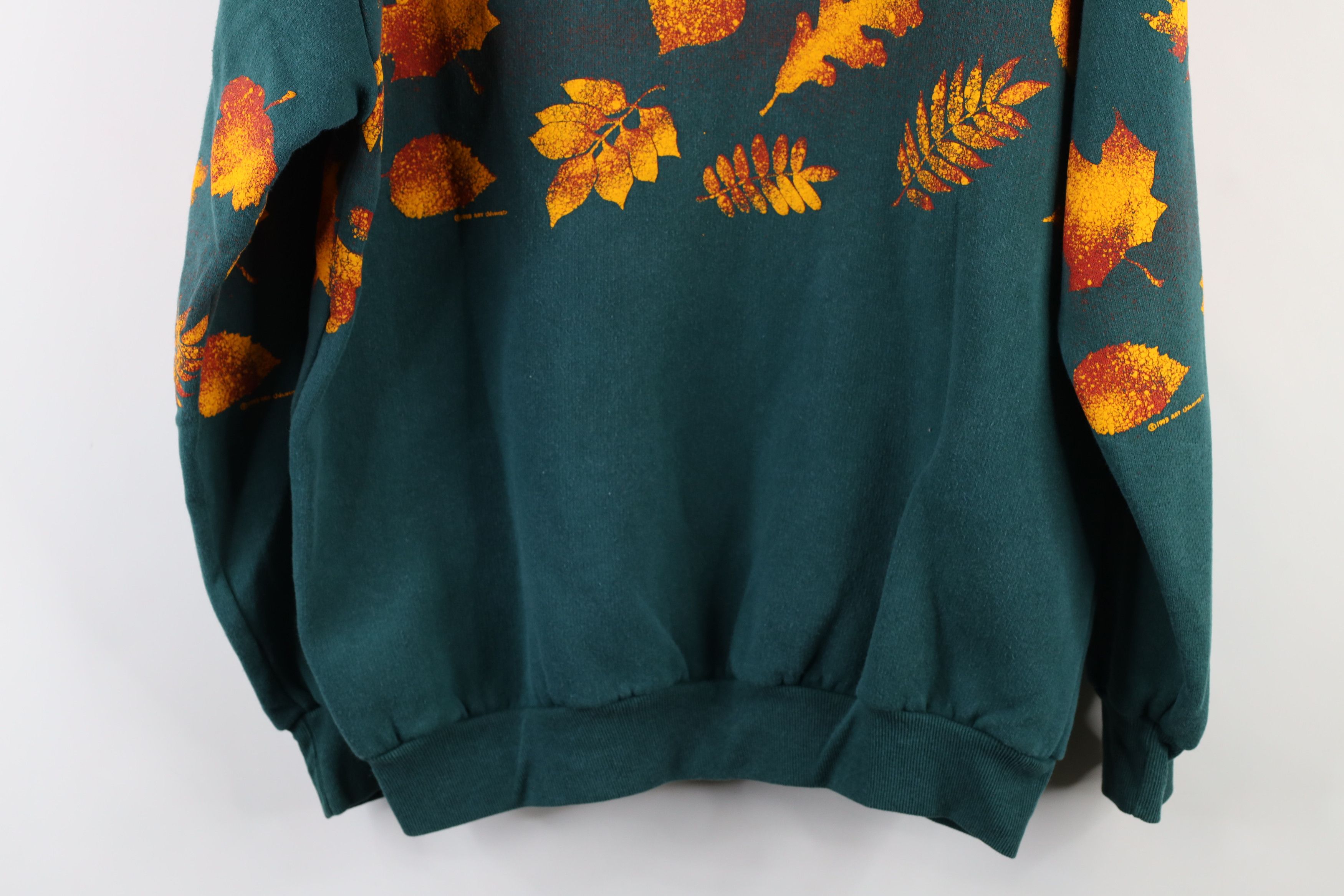 Vintage Vintage 90s Streetwear Over Print Turtleneck Sweatshirt USA Size L / US 10 / IT 46 - 14 Thumbnail