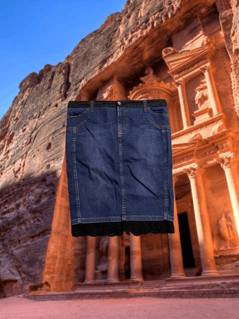 Dolce & Gabbana blue Denim Mini Skirts logo D&G Y2K vintage Dolce&Gabbana Size 32" / US 10 / IT 46 - 1 Thumbnail