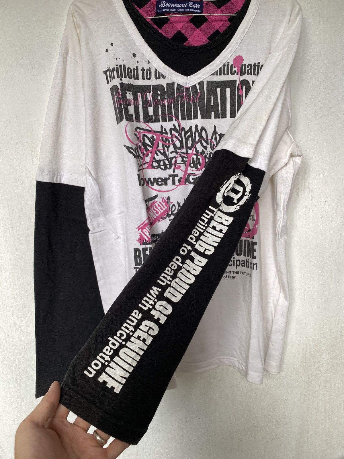 Hysteric Glamour × If Six Was Nine × Japanese Brand Beaumont Carr Poem Double Layer Longsleeve Size US L / EU 52-54 / 3 - 6 Thumbnail