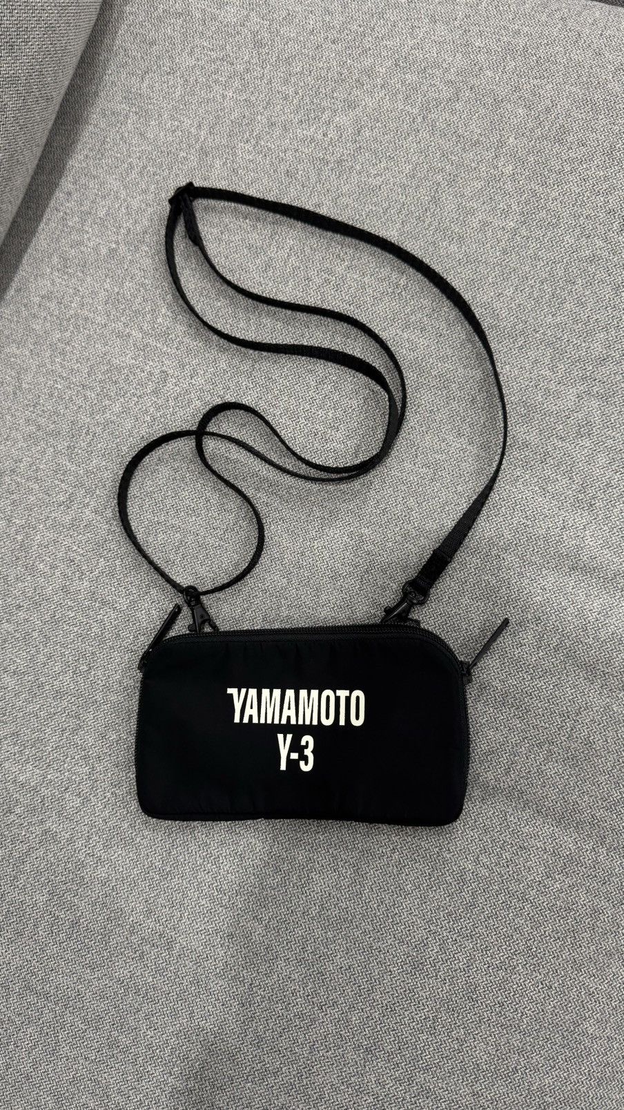 Y 3 x Yohji Yamamoto Y-3 Pouch / Sling Bag in Black, Men's
