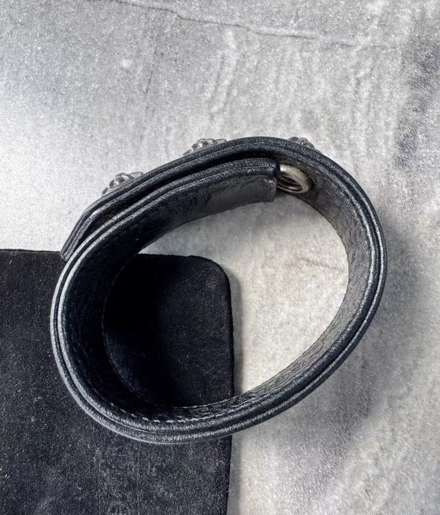 Chrome Hearts Chrome Hearts Cross Silver Buckle Leather Bracelet Size ONE SIZE - 4 Thumbnail