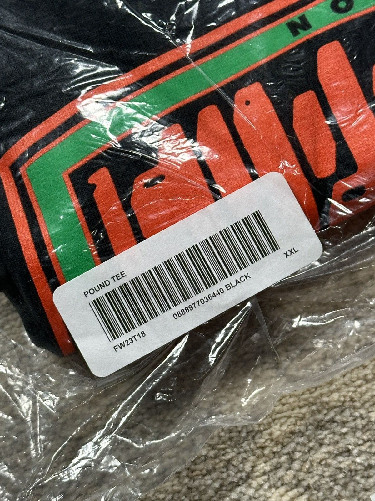 Supreme Supreme Pound Tee - Black - XXL - FW23 Size US XXL / EU 58 / 5 - 4 Thumbnail