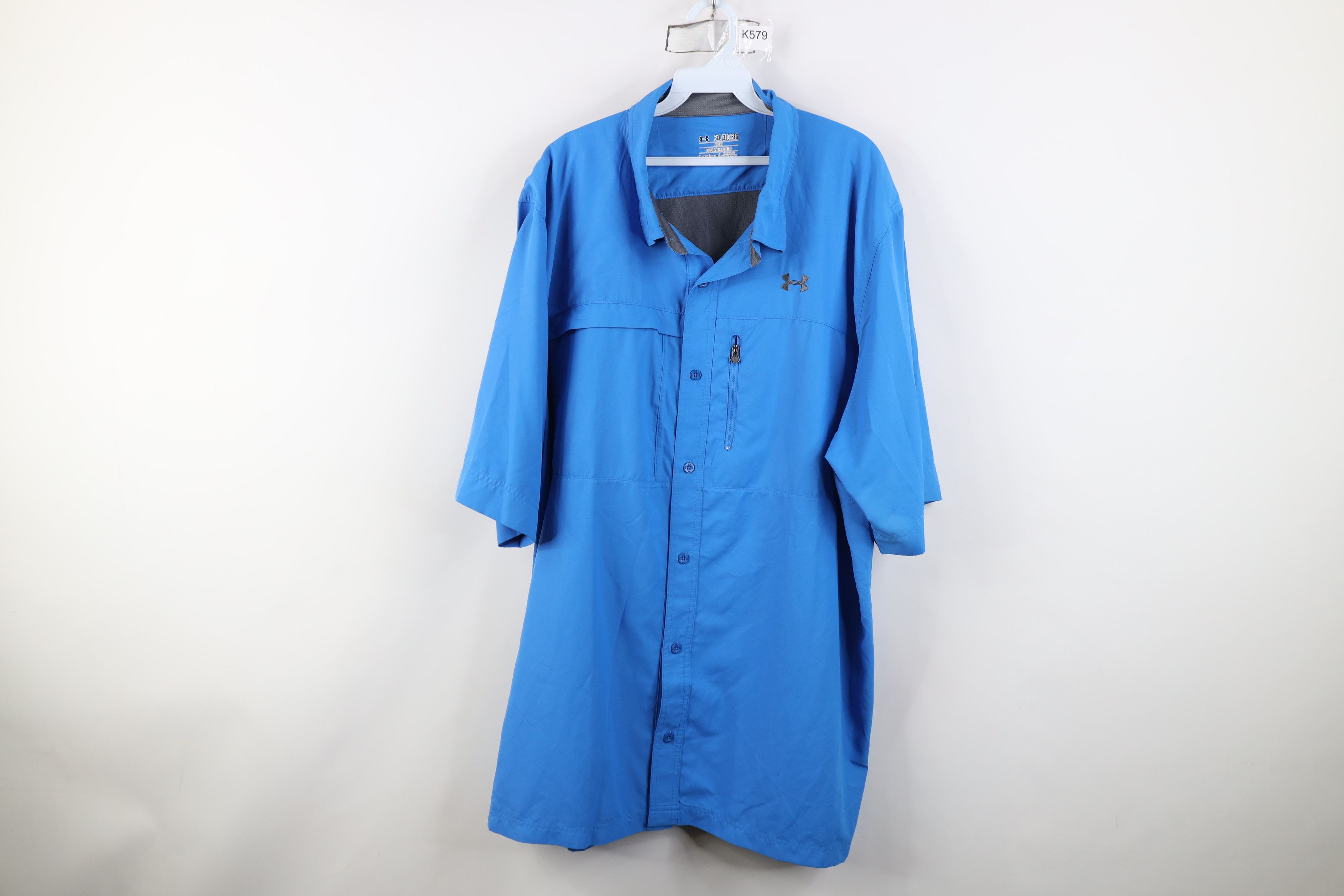 Under Armour Under Armour Woven Short Sleeve Collared Button Shirt Size US XXL / EU 58 / 5 - 1 Thumbnail