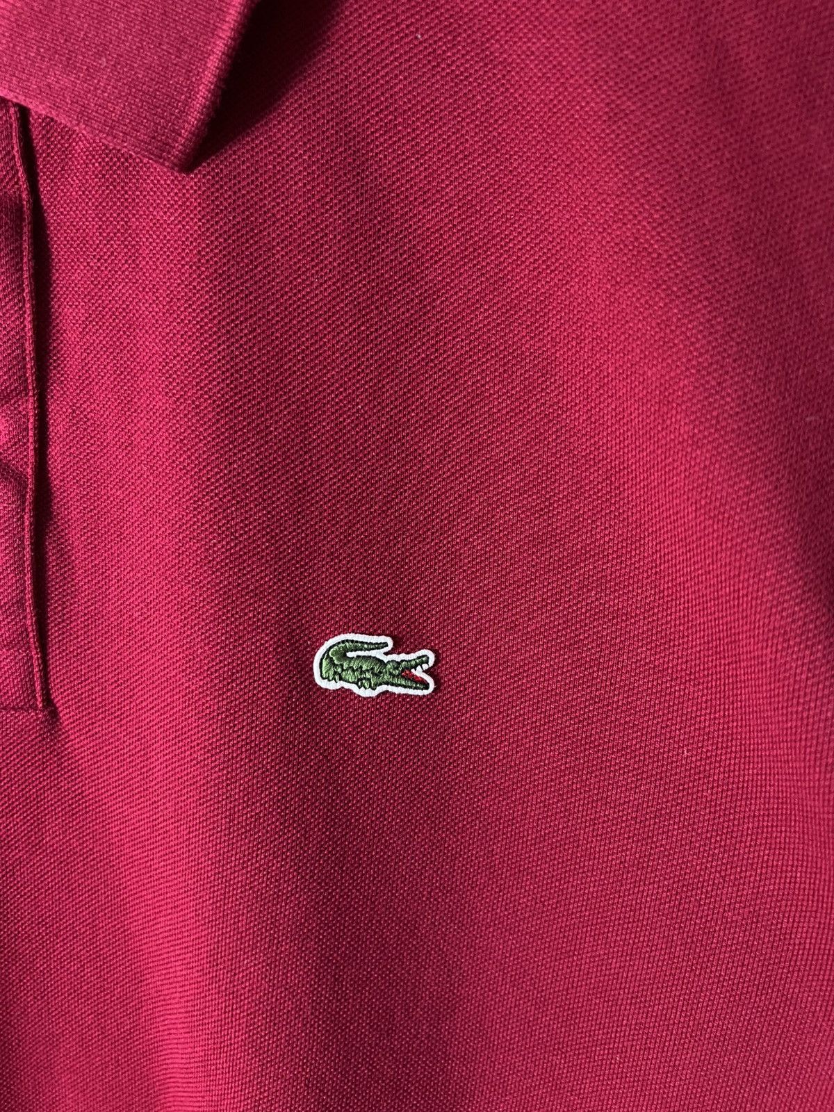 Lacoste 🔴 Lacoste Slim Fit Polo Burgundy Size 3XL Size US XXL / EU 58 / 5 - 4 Thumbnail