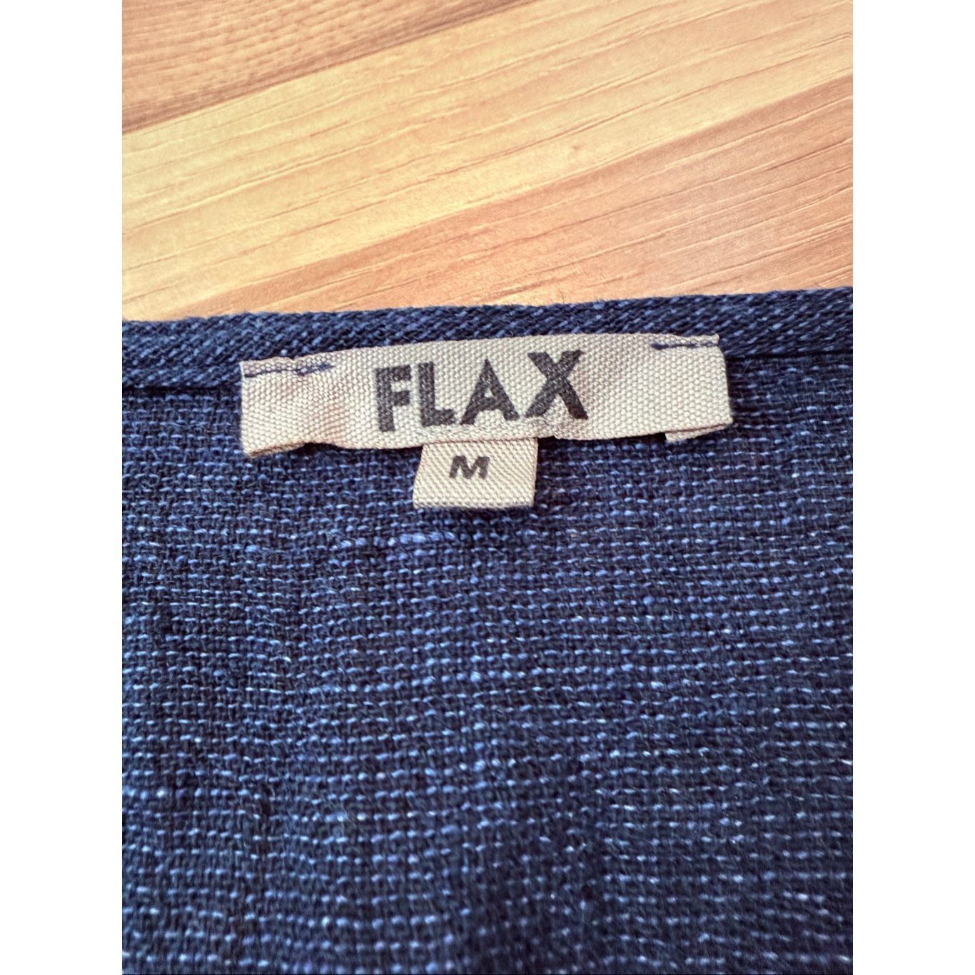 FLAX Flax NWOT navy blue button front heavy linen jacket boho lag Size M / US 6-8 / IT 42-44 - 4 Thumbnail