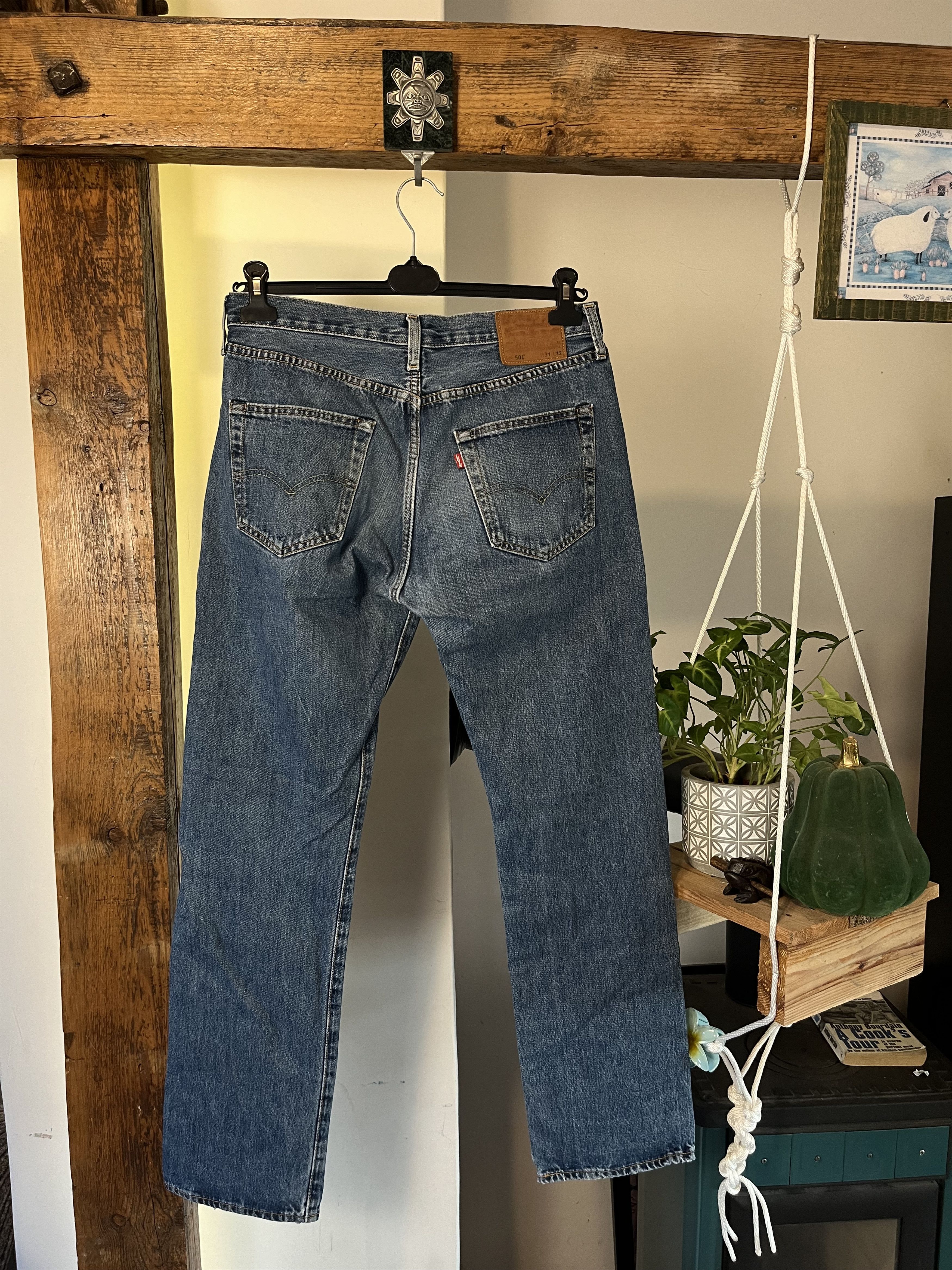 Levi's Levi's Premium 501 Big E Washed Blue Denim Size US 31 - 2 Thumbnail