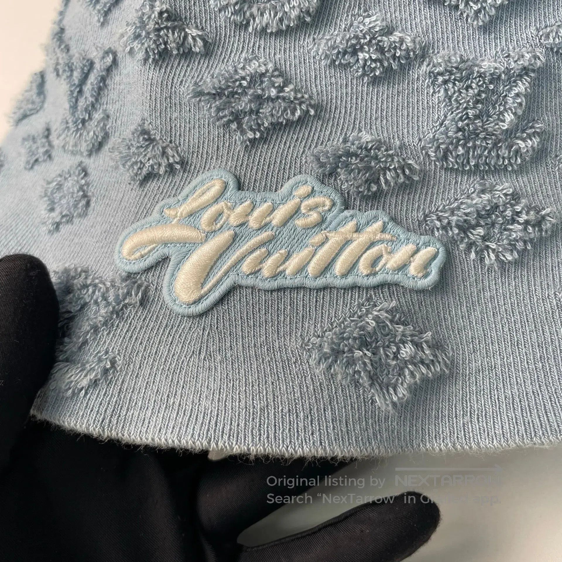 Louis Vuitton Louis Vuitton Blue Embossed Monogram Towel Cloth Fisherman Size ONE SIZE - 4 Thumbnail