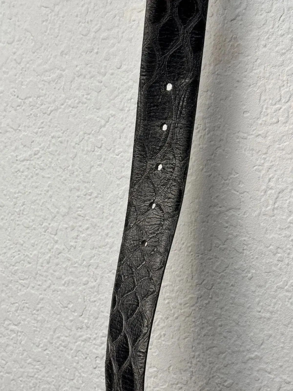 Other Vintage Python Gothic Leather Belt – Rick Owens Inspired Size ONE SIZE - 2 Thumbnail