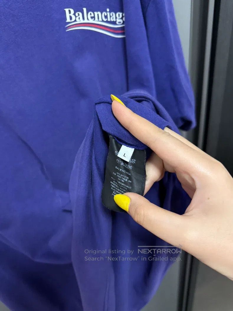 Balenciaga Balenciaga Cola Short Sleeve, Men's Blue, Size L Size US L / EU 52-54 / 3 - 5 Thumbnail