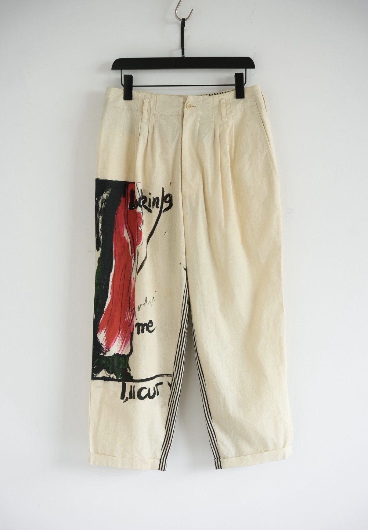 Yohji Yamamoto Yohji Yamamoto 17SS Yuka Asakura Hand-Printed Trousers J4 Size US 32 / EU 48 - 1 Thumbnail