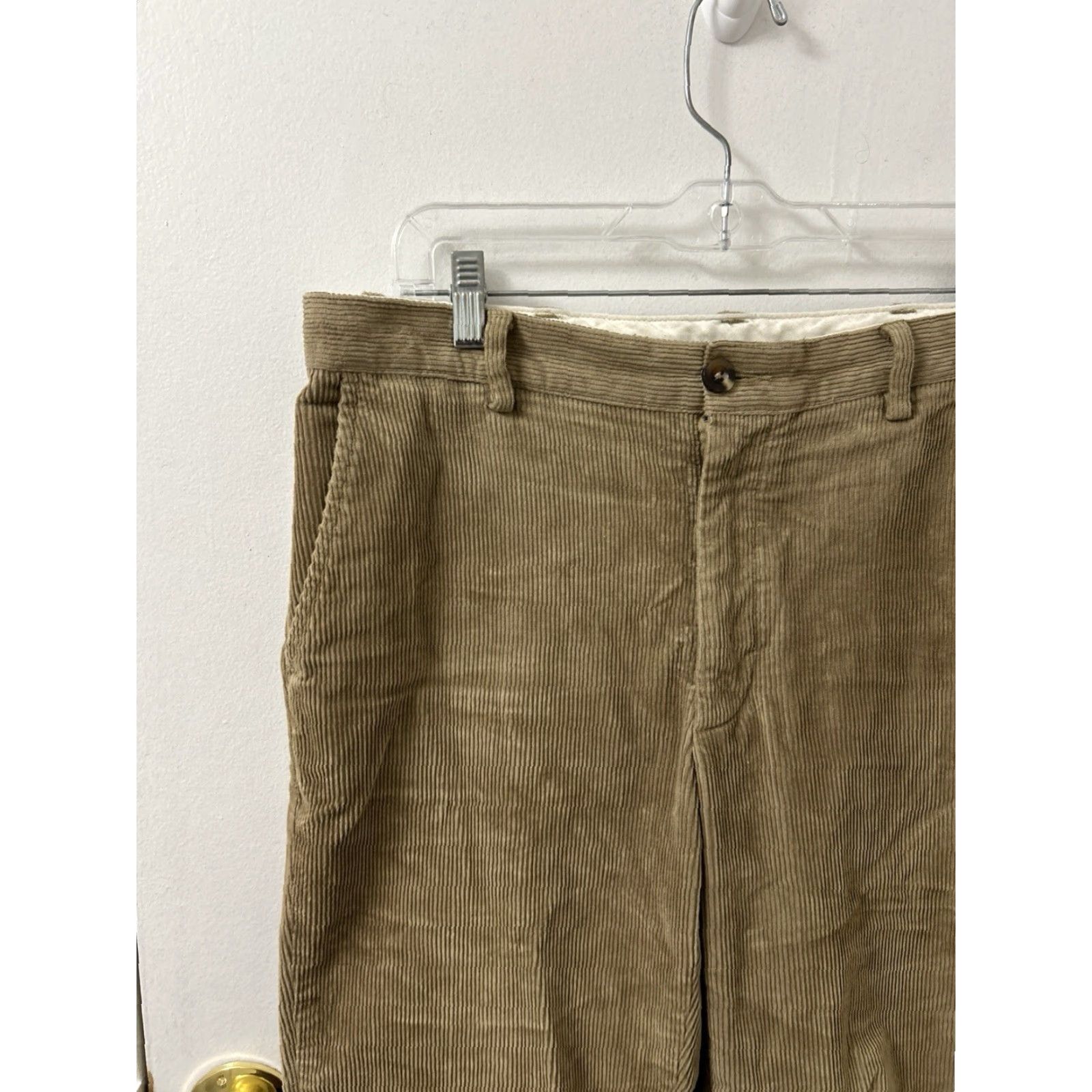 Vintage LL Bean Country Corduroy Pants Mens 32x32 Tan Classic Fit YKK Stretch 502835 Size US 32 / EU 48 - 4 Thumbnail
