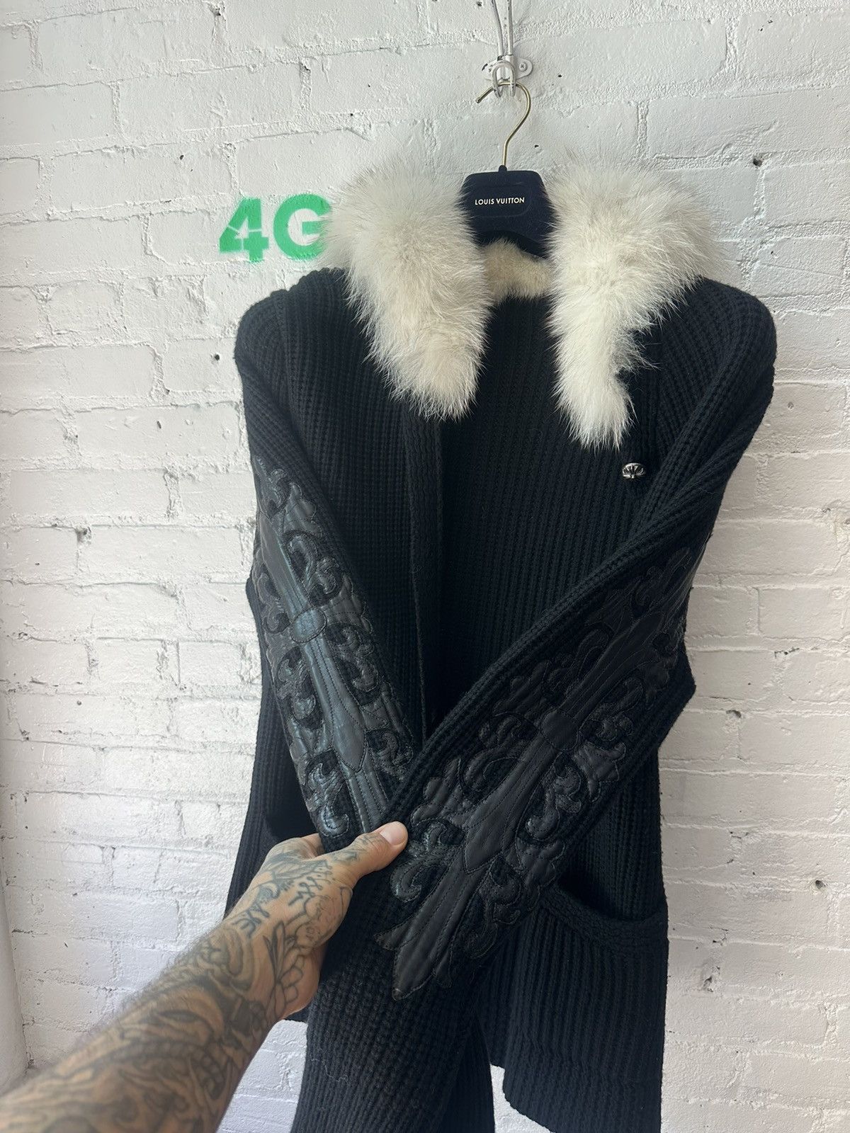 Chrome Hearts CHROME HEARTS RARE CASHMERE FOX !! Patch Jacket L XL Size US L / EU 52-54 / 3 - 2 Thumbnail