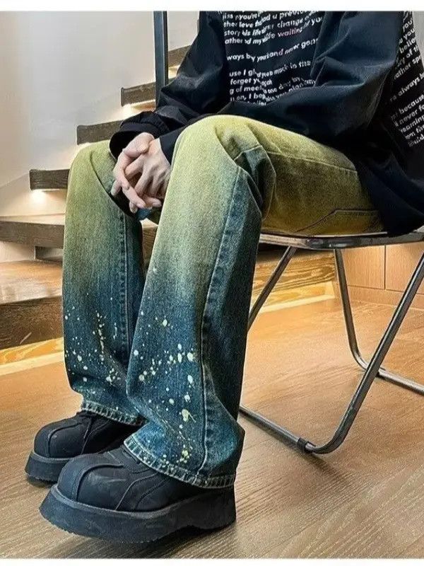 Japanese Brand × Jean Retro loose wide leg slightly flared jeans Size US 32 / EU 48 - 3 Thumbnail