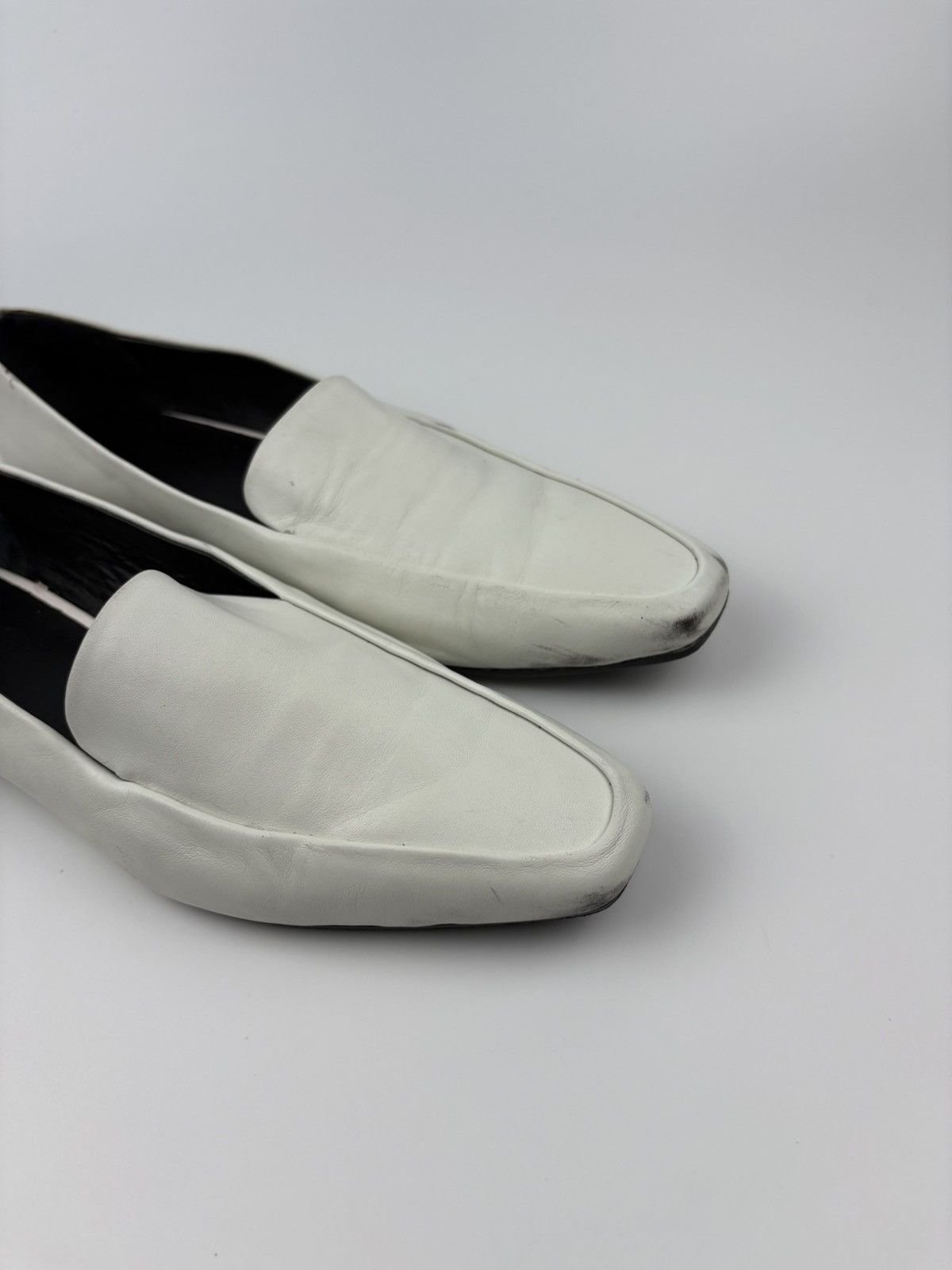 The Row The Row White Leather Minimal Loafer Size US 9 / IT 39 - 5 Thumbnail
