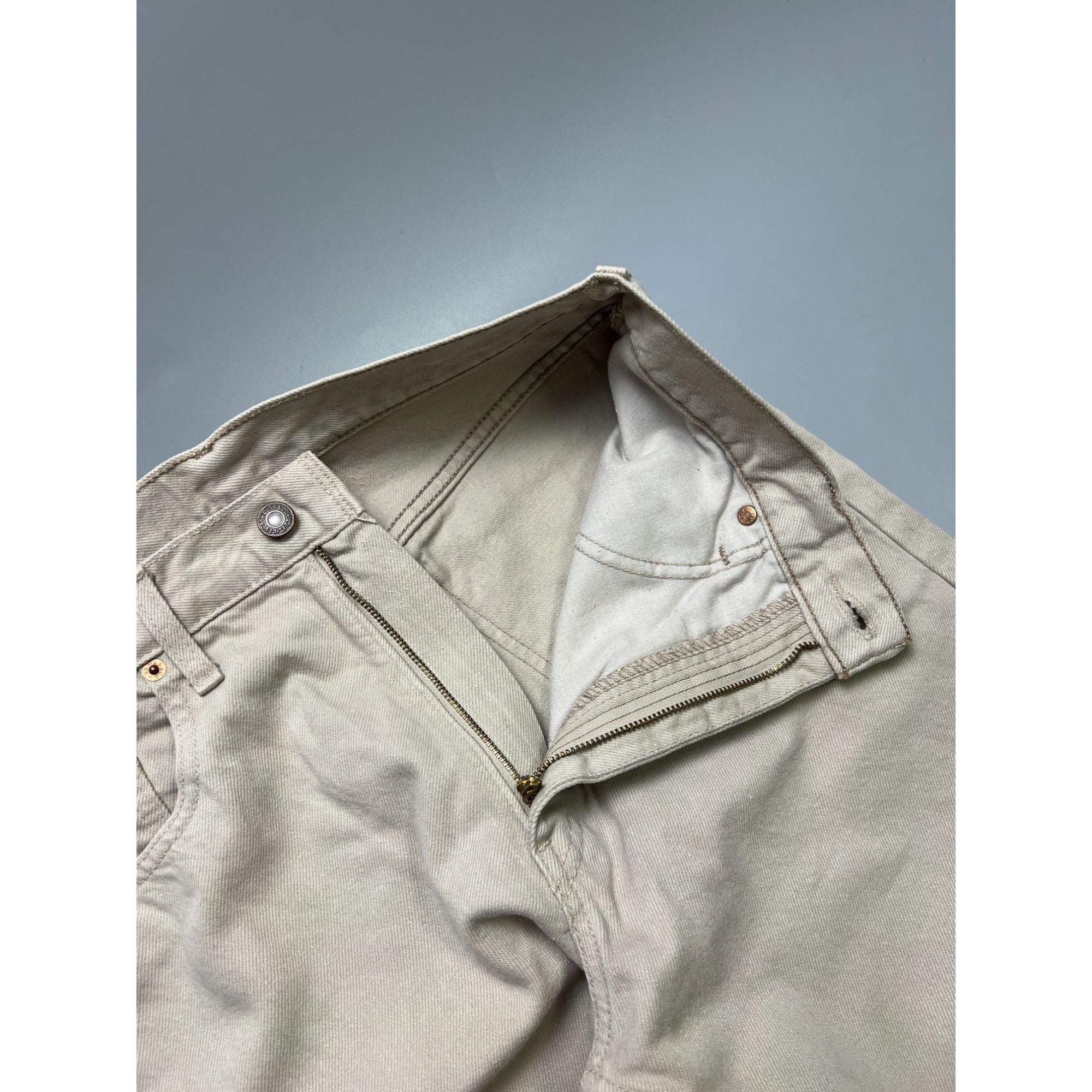 Levi's Vintage Clothing Levi’s 615 MINT Vintage Orange Tab Beige Denim Jeans (Y1065) Size US 32 / EU 48 - 6 Thumbnail