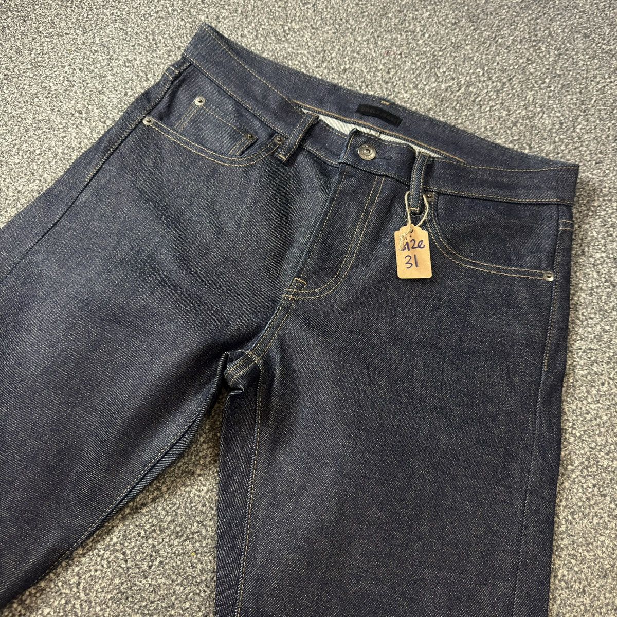 Undercover × Uniqlo 🔥🇯🇵 Japanese Raw Denim Uniqlo Indigo Selvedge Archive Jeans Size US 31 - 3 Thumbnail