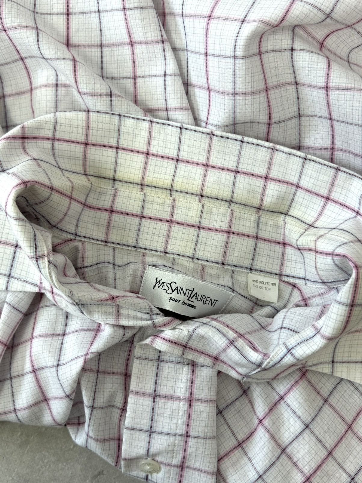 Yves Saint Laurent YSL Vintage YvesSaintLaurent Check Short Sleeve Shirt Size US L / EU 52-54 / 3 - 12 Thumbnail