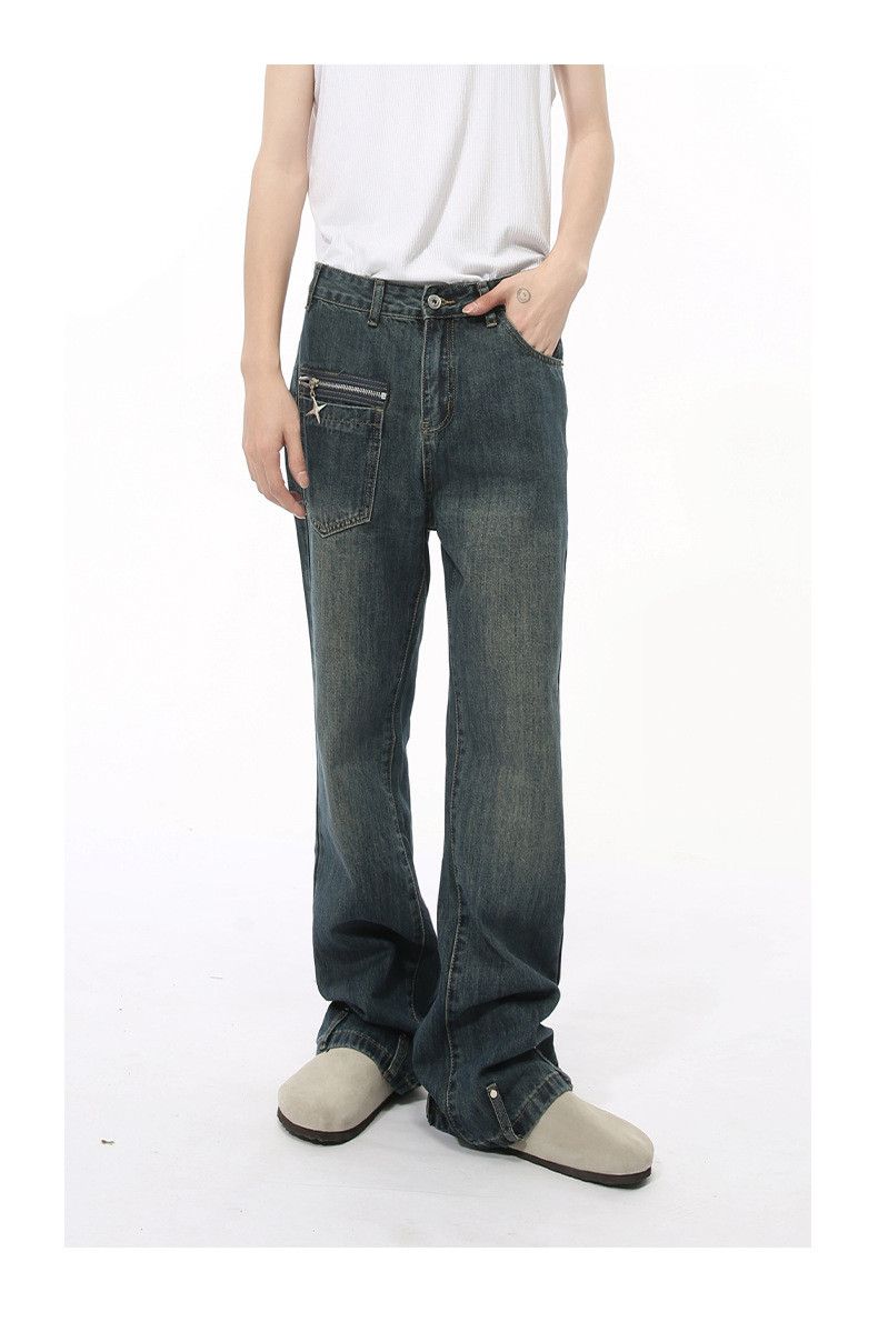 Japanese Brand × Jean Japanese retro stitching flared washed jeans casual Size US 32 / EU 48 - 1 Thumbnail