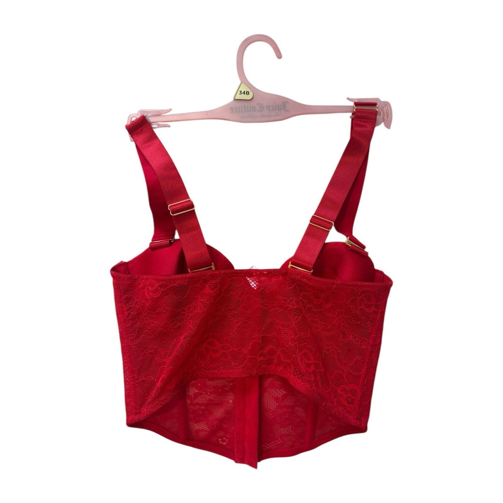 Juicy Couture NEW Juicy Couture Y2K Women’s 34B Red Corset Lingerie Top Size ONE SIZE - 3 Thumbnail