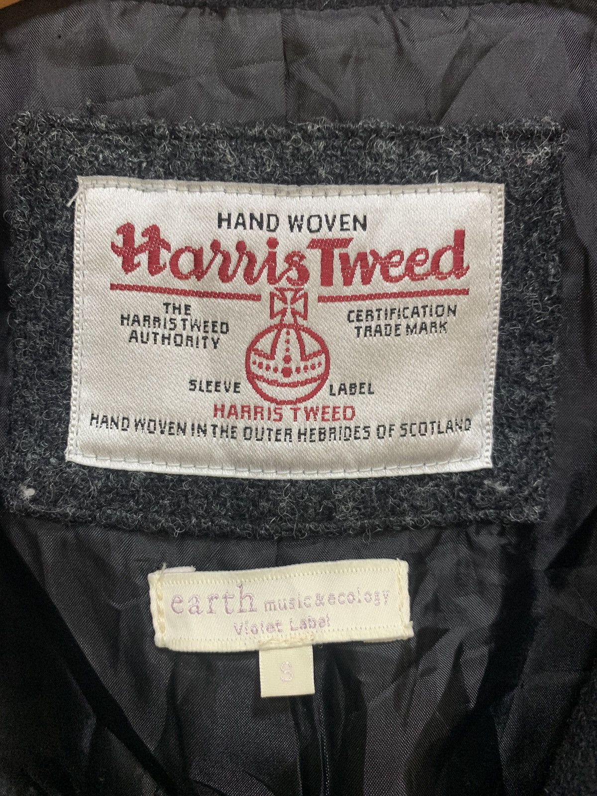 Harris Tweed × Japanese Brand Harris Twees Wool Parka Jacket Women Black Size S / US 4 / IT 40 - 9 Thumbnail