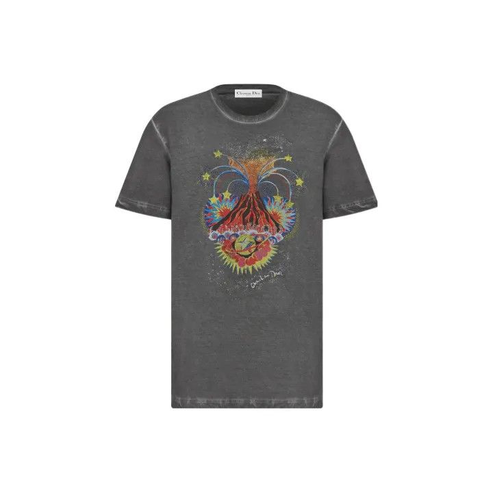 Dior Volcano Print Short Sleeve T-Shirt 0079
