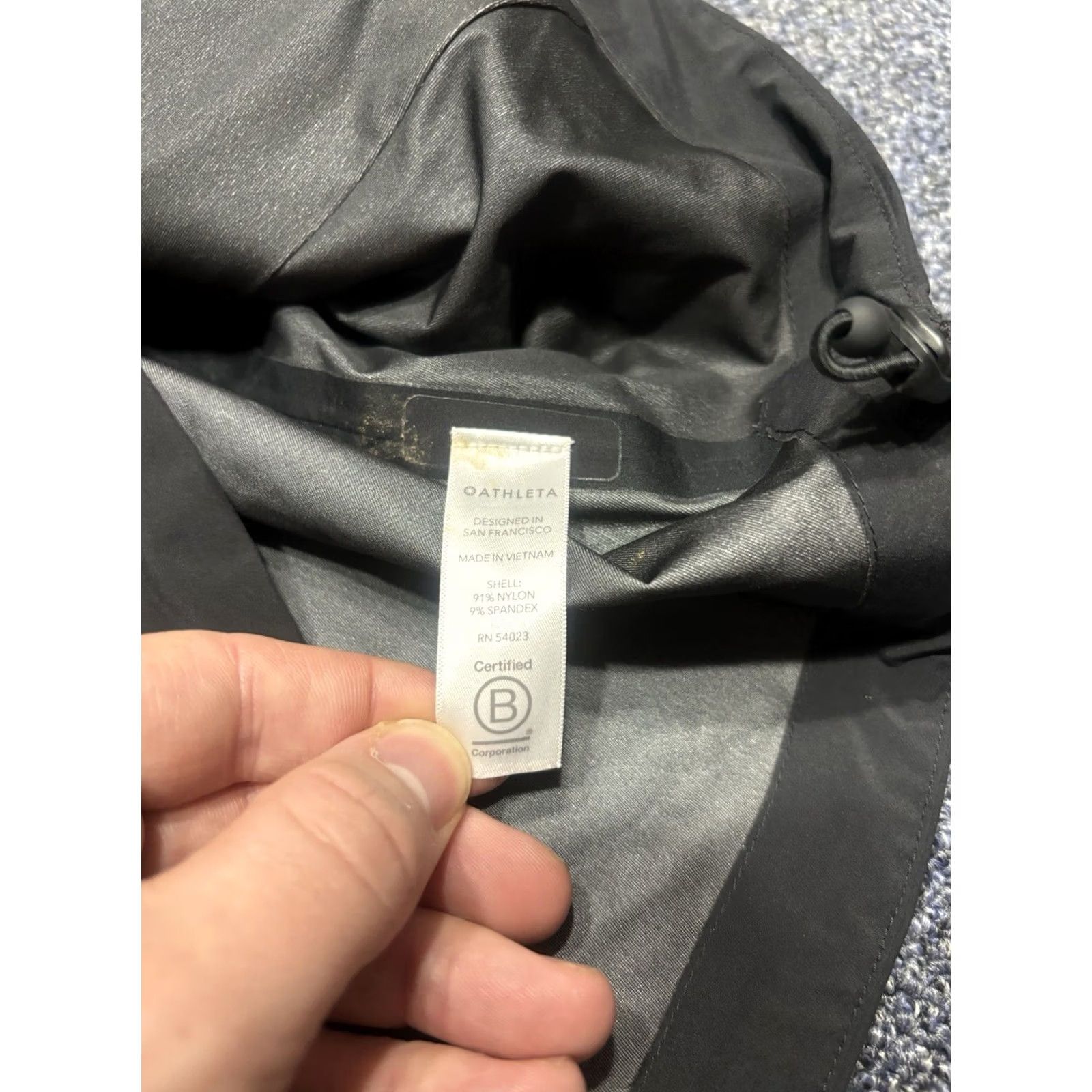 Athleta Athleta Jacket Womens M Black Hooded Long Sleeve Zip Up Mid-Length Solid Softshell Casual Travel Size M / US 6-8 / IT 42-44 - 3 Thumbnail