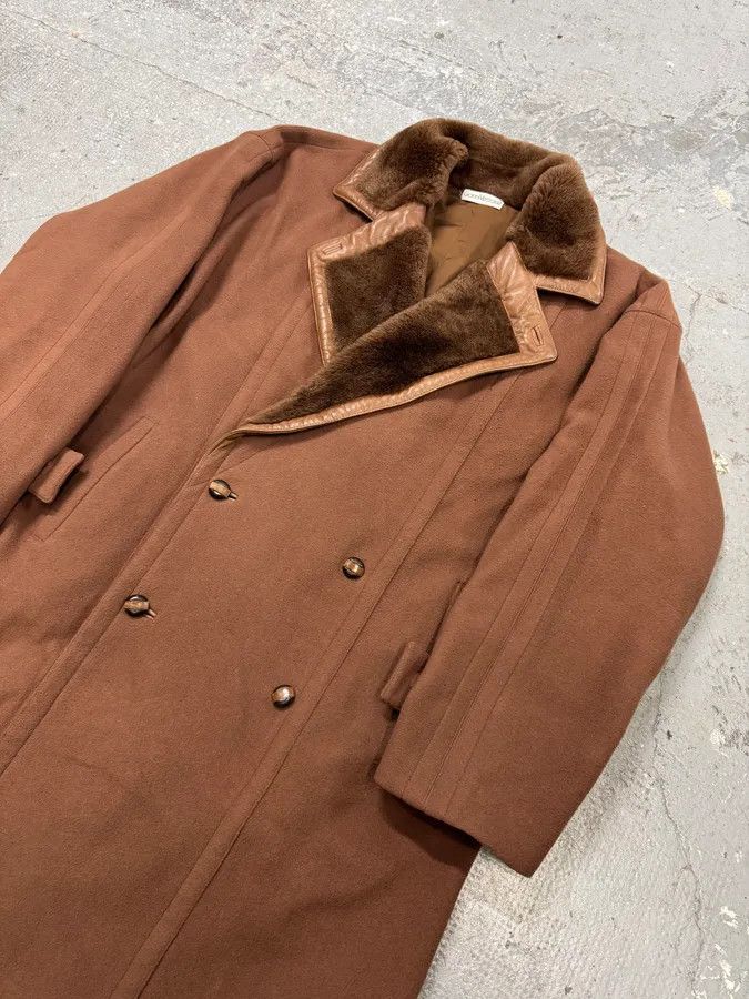Vintage FW1988 Gianni Versace Camel Wool Trench Coat Size US XL / EU 56 / 4 - 2 Thumbnail