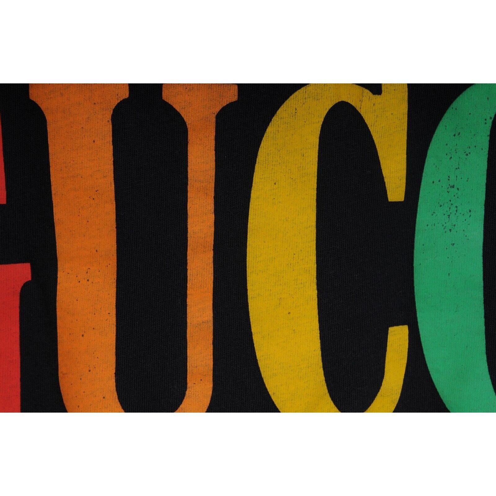 Gucci Logo Cities T Shirt Black Rainbow Size US M / EU 48-50 / 2 - 4 Thumbnail
